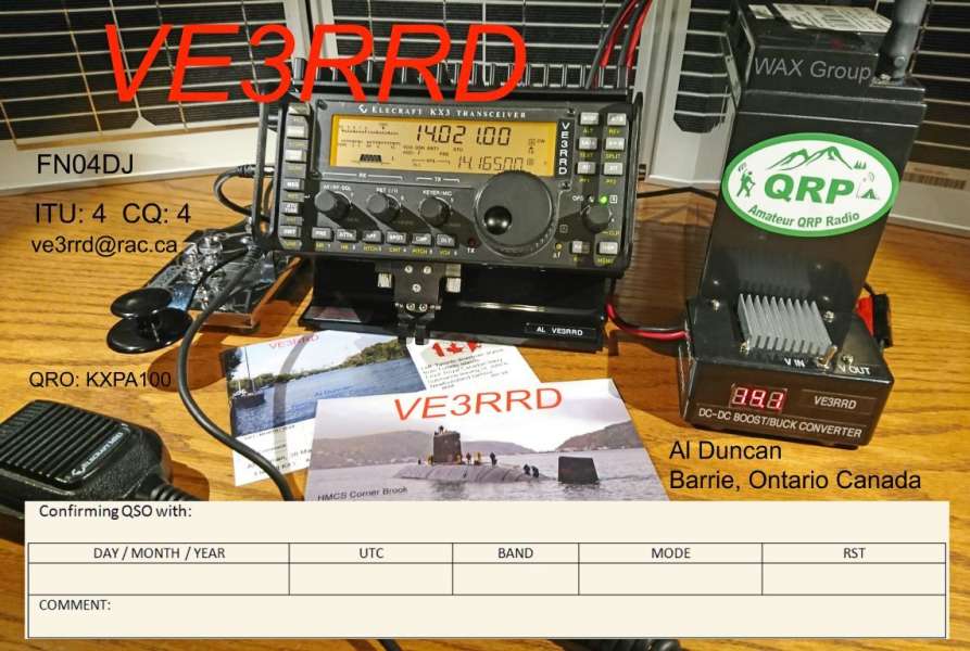 QSL card VE3RRD