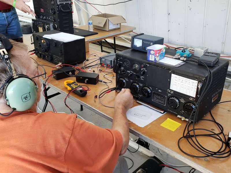 Gary WA5FWC operating the ART-13