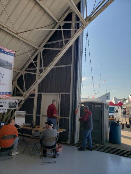 Our operating position near the hanger door 